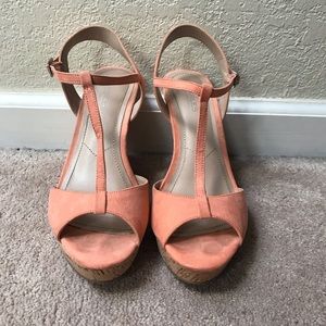 Charles by Charles David Coral Wedges Size 10